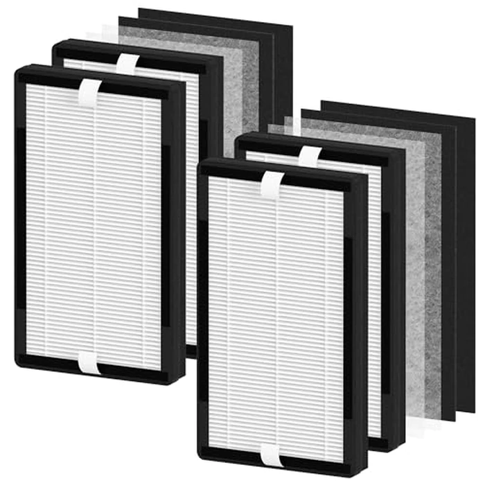 4 Packs IAF-H-100C Replacment Filter C Compatible with Idylis IAP-10-200, IAP-10-280 Air Cleaner Purifier with 4 Extra Activated Carbon Pre-Filters by FCFMY - Image 1