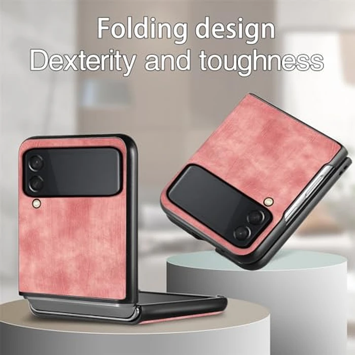 Asuwish Phone Case for Samsung Galaxy Z Flip 3 5G 2021 Cover Thin Slim Shockproof Hard PC Shell Rugged Protective Cell Accessories ZFlip3 Z3 Flip3 3Z Women Girls Men Pink by Asuwish - Image 8