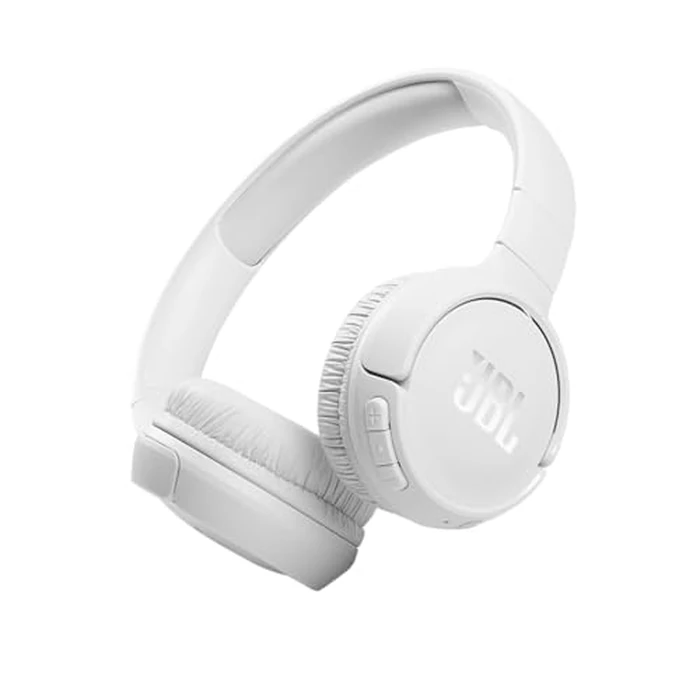 JBL Tune 510BT - Bluetooth headphones with up to 40 hours battery, microphone for call, foldable and comfortable, Android and iOs compatible (White) by JBL - Used - Very Good condition - US$39.68