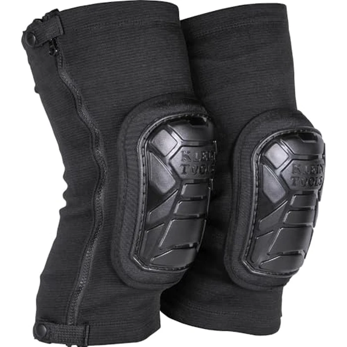 Klein Tools 60629 Tough-Flex Knee Sleeves for Work, Construction, Low-Profile Sleeve with Zipper, Gel-Like Foam, Black, M/L by KLEIN TOOLS - Used - Like New condition - US$33.93