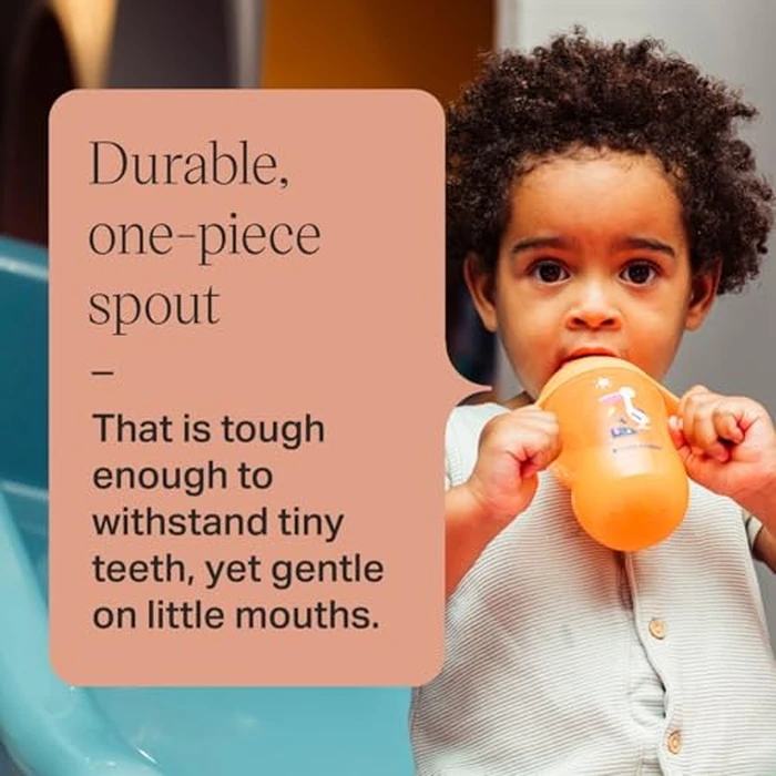 Tommee Tippee Trainer 8oz Sippee Cup, 7m+, Non-Spill Trainer Cups for Toddlers, Bite-Resistant Spout and Easy-Hold Handles, Travel Friendly and BPA Free, Blue, Orange and Green, Pack of 3 by Tommee Tippee - Image 5