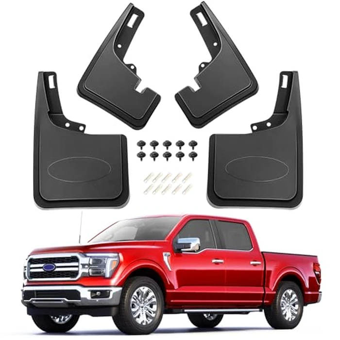 XWQZ 4PCS Mud Flaps Compatible with Ford F150 2025 Accessories,Full Set Front and Rear Tire Mud Flaps for F150 Splash Guards Exterior Accessories 2021 2022 2023 2024,All Weather No Drilling Required by XWQZ - Used - Acceptable condition - CA$22.34