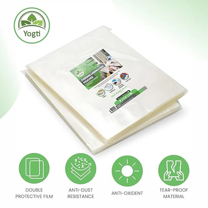 Yogti Thermal Laminating Sheets, Clear Thermal Laminating Pouches - 9 x 11.5 Inches, 3 Mil Thickness, 200 Pack - Letter Size, Crystal Clear Finish, Smooth & Durable - 200 Pack by Yogti - Image 4