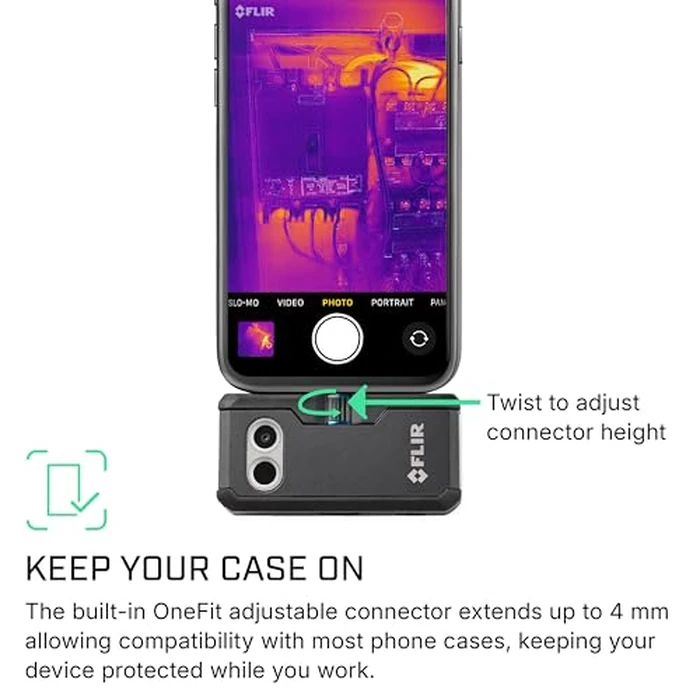Flir One Pro - Thermal Imaging Camera for iOS Smartphones (iPhone 15 and Newer w/USB-C), 480x360 Super Resolution (160x120 Native IR) by FLIR - Image 3