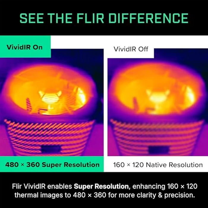 Flir One Pro - Thermal Imaging Camera for iOS Smartphones (iPhone 15 and Newer w/USB-C), 480x360 Super Resolution (160x120 Native IR) by FLIR - Image 4