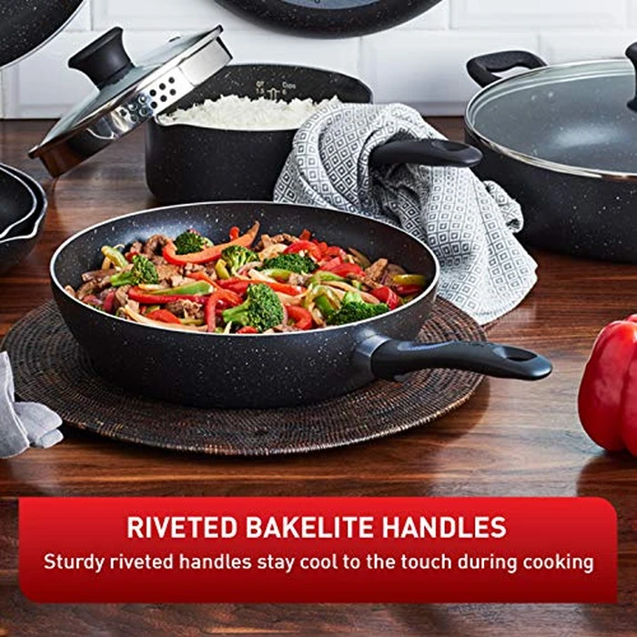 T-FAL Signature 32cm Frypan Non Stick Non Toxic Frying Pan, Thermo-Spot Heat Indicator, Dishwasher Safe, Black by T-Fal - Image 3