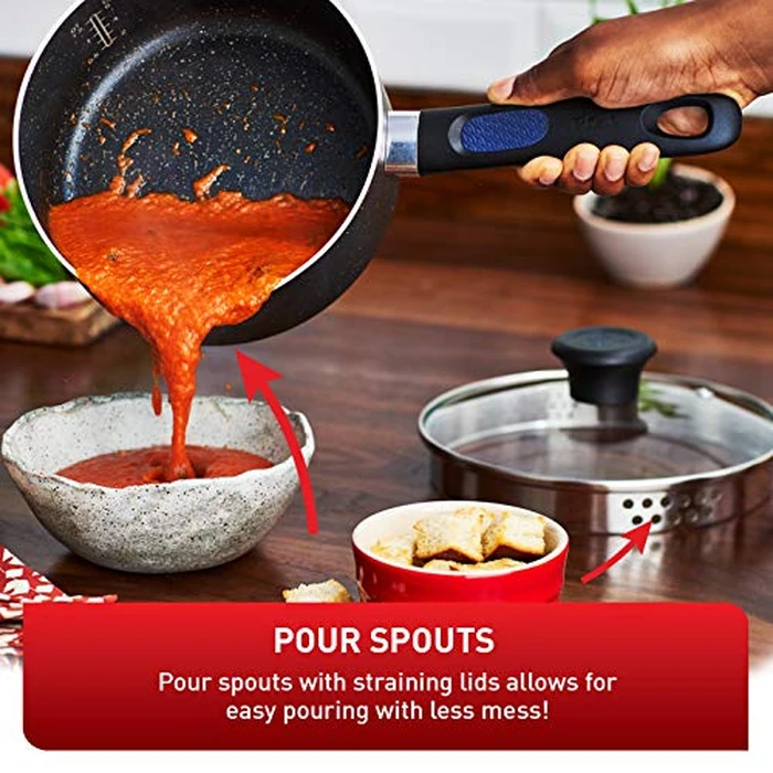 T-FAL Signature 32cm Frypan Non Stick Non Toxic Frying Pan, Thermo-Spot Heat Indicator, Dishwasher Safe, Black by T-Fal - Image 4
