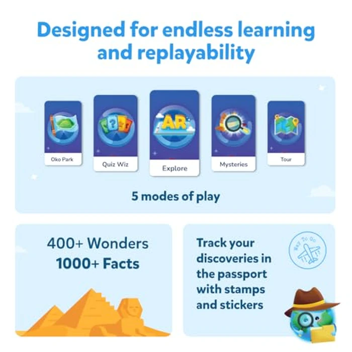 PlayShifu Globe for Children - Orboot Earth: Interactive Kids Globe with 1000+ Facts on Animals, Places & Monuments | Tech-Powered Learning Toy & STEM Gift for Kids Ages 4-10 by Shifu - Image 5