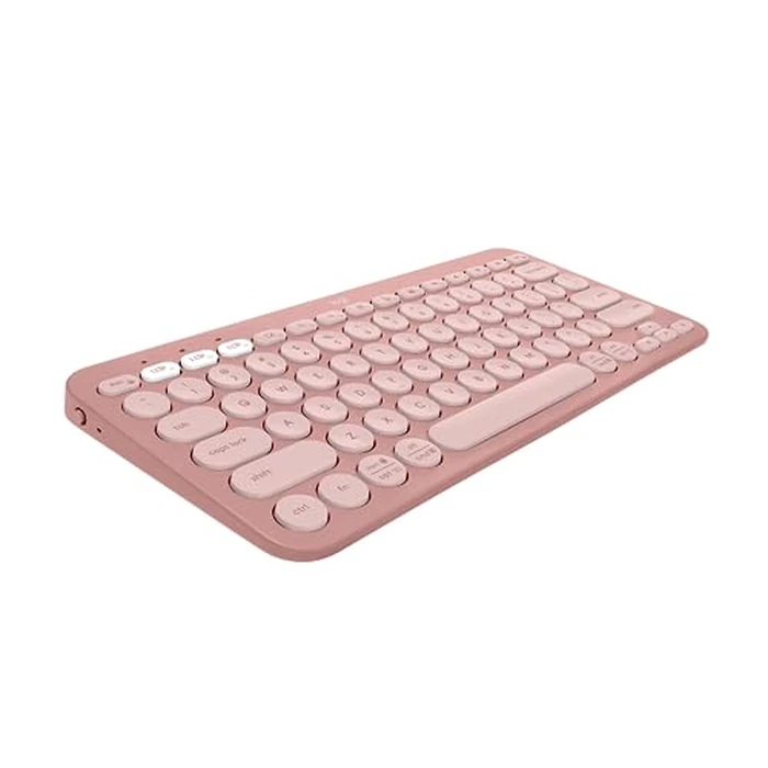Logitech Pebble Keys 2 K380s, Multi-Device Bluetooth Wireless Keyboard with Customizable Shortcuts, Slim and Portable, Easy-Switch for Windows, macOS, iPadOS, Android, Chrome OS - Tonal Rose by Logitech - Used - Acceptable condition