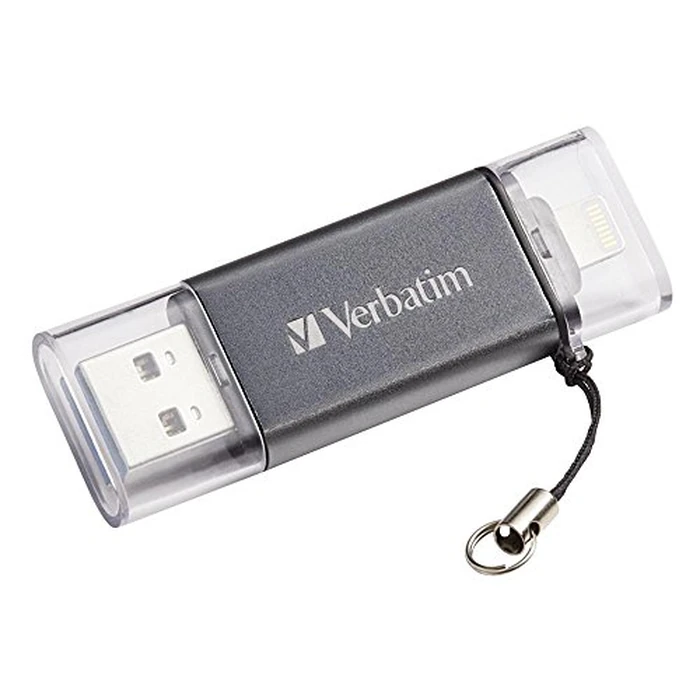 Verbatim 64GB Store ‘n’ Go Dual USB 3.0 Flash Drive for Apple Lightning Devices - Graphite by Verbatim - Used - Like New condition - US$24.82