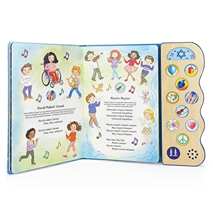 Best-Loved Jewish Songs for Hanukkah, Passover, Shabbat, Rosh Hashanah, Yom Kippur, Sukkot, Purim And More. A Children's Sound Book for Kids by Cottage Door Press - Image 8