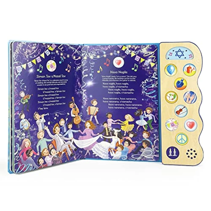 Best-Loved Jewish Songs for Hanukkah, Passover, Shabbat, Rosh Hashanah, Yom Kippur, Sukkot, Purim And More. A Children's Sound Book for Kids by Cottage Door Press - Image 9