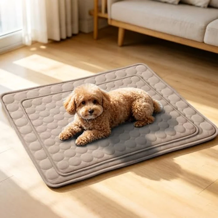 MeiLiMiYu Dog Cooling Mat 2026 Upgraded Arc-Chill Cooling Dog Bed Mat, Washable Pet Cooling Pad (Q-Max>0.4) Cooling Mat for Dogs & Cats Indoor & Outdoor Car Seats (Coffee, 28x22 in) by MeiLiMiYu - Image 3
