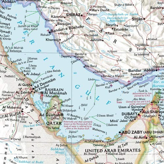 National Geographic Middle East Wall Map - Classic (30.25 X 23.5 In) by NATIONAL GEOGRAPHIC - Image 2