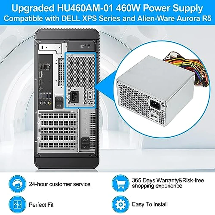 S-Union Upgraded HU460AM-01 WC1T4 D460AM-03 460W Power Supply Compatible with Dell XPS 8930 8920 8910 8900 8700 8300 8100 Power Supply,Replace DPS-460DB-15 AC460AM-01 L350AM-00 WY7XX Power Supply by S-Union - Image 4