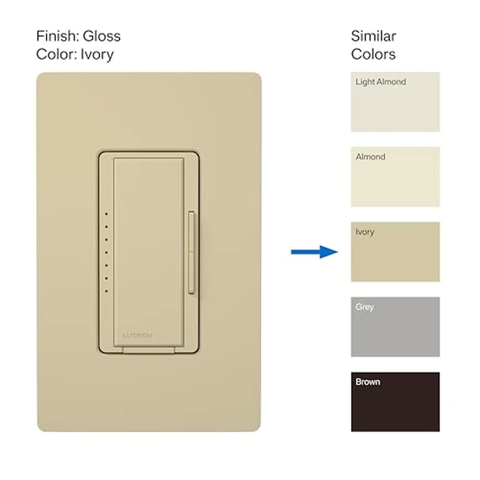 Lutron Maestro LED+ Dimmer Switch for Dimmable LED, Halogen and Incandescent Bulbs, 150W/Single-Pole or Multi-Location, MACL-153M-IV, Ivory by Lutron - Image 3