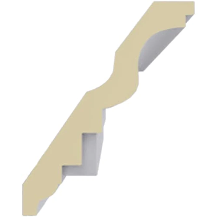 Endurathane Dentil Crown Moulding, 4 3/8"H x 3 1/2"P x 5 5/8"F x 94 1/2"L, Factory Primed (12-Pack) by Ekena Millwork - Image 2