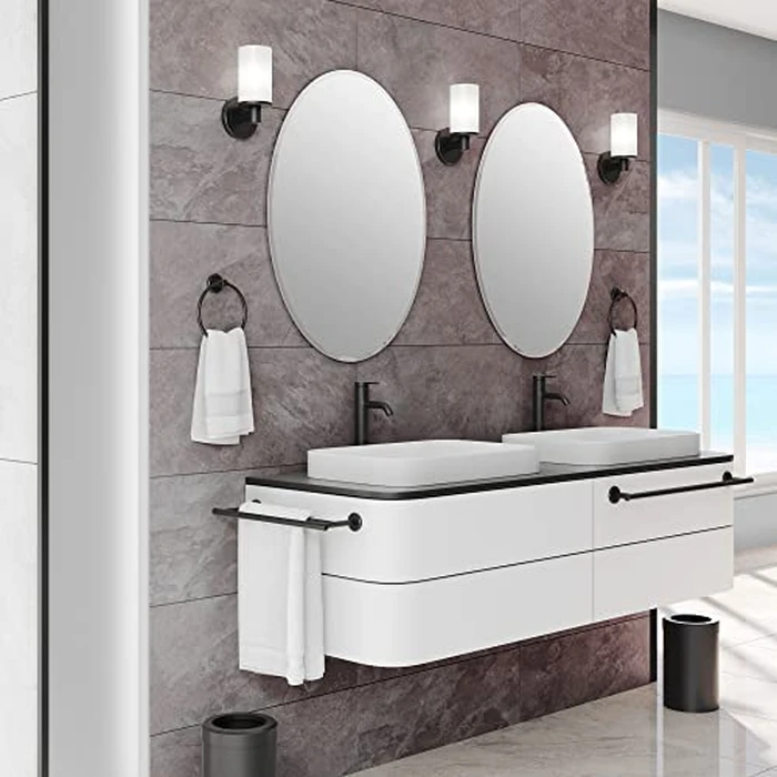 Gatco Small Bathroom Trash Can With Lid, Round 3 Gallon Stainless Steel Wastebasket, Under Sink, Matte Black, For Bathroom, Bedroom, Office (1912) by Gatco - Image 6