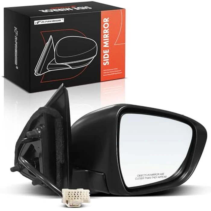 A-Premium Passenger Side Power Door Mirror - Compatible with Nissan Rogue Sport 2017-2021 - Heated Manual Folding Black Outside Rear View Mirror w/Turn Signal - Replace# NI1321301DSC by A-premium - Used - Acceptable condition - CA$32.43