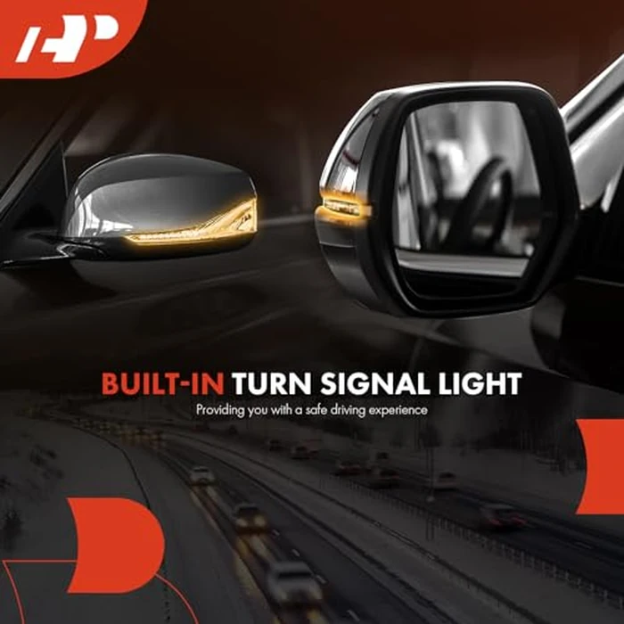 A-Premium Passenger Side Power Door Mirror - Compatible with Nissan Rogue Sport 2017-2021 - Heated Manual Folding Black Outside Rear View Mirror w/Turn Signal - Replace# NI1321301DSC by A-premium - Image 7