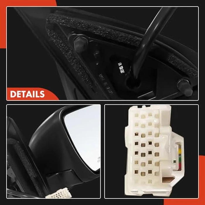 A-Premium Passenger Side Power Door Mirror - Compatible with Nissan Rogue Sport 2017-2021 - Heated Manual Folding Black Outside Rear View Mirror w/Turn Signal - Replace# NI1321301DSC by A-premium - Image 8