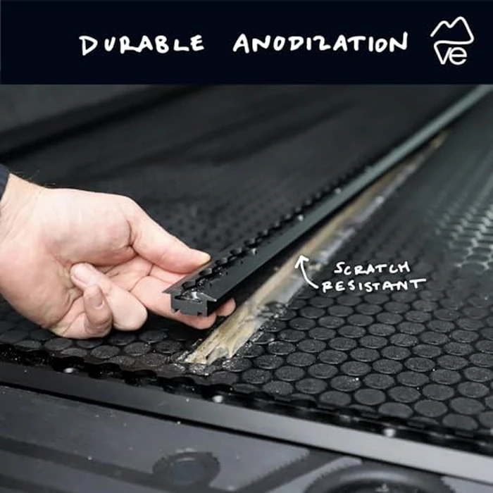 VanEssential 48" Venture Track T-6 Aluminium L-Track Black Anodized (Recessed Deep HD 1/2 inch) - 2 Pack by VanEssential - Image 2