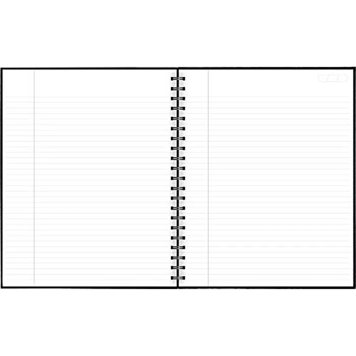 Cambridge Notebook, 8.5" x 11", Hardbound Stamped Linen Cover, Twin Wire Binding, Perforated Sheets, 192 Pages/96 Sheets, Black Cover (06100F) by Cambridge - Used - Acceptable condition - CA$14.85