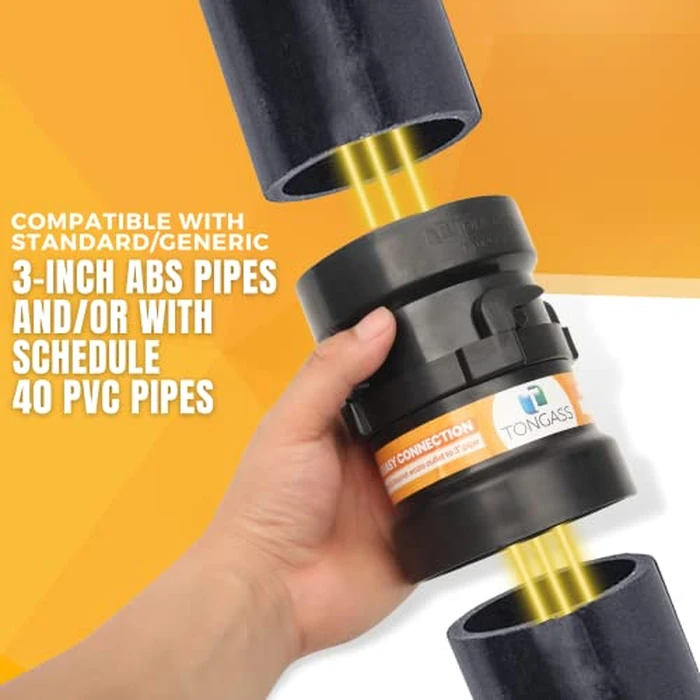 2 x (Combo Pack) RV Sewer Hose Fitting Adapter to PVC, RV Sewer Connection & RV Sewer Termination Adapter - 3" Hub x Bayonet Hooks (2) by TonGass - Image 4
