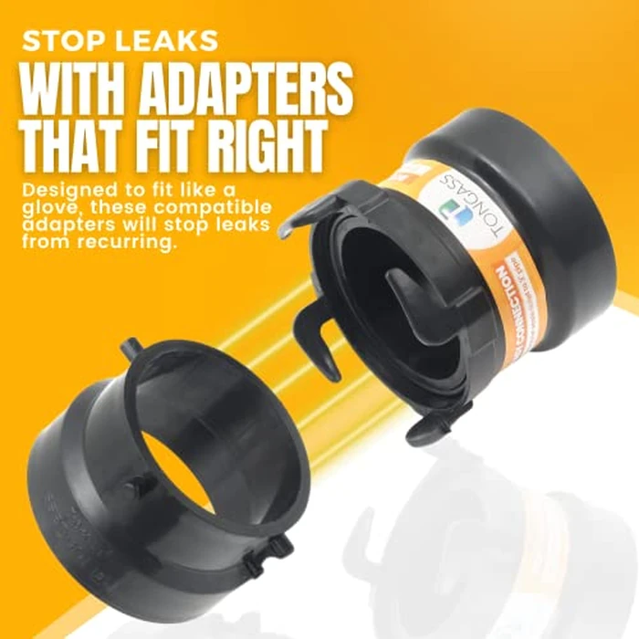 2 x (Combo Pack) RV Sewer Hose Fitting Adapter to PVC, RV Sewer Connection & RV Sewer Termination Adapter - 3" Hub x Bayonet Hooks (2) by TonGass - Image 7