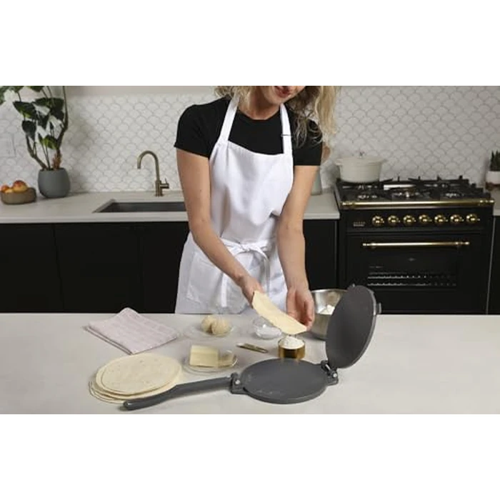 Alpha Living Tortilla Press - 8 Inch Cast Iron Quesadilla Maker - Heavy Duty Empanada Maker Press - Cast Iron Tortilla Maker for Kitchen, Home Use by ALPHA LIVING - Image 6