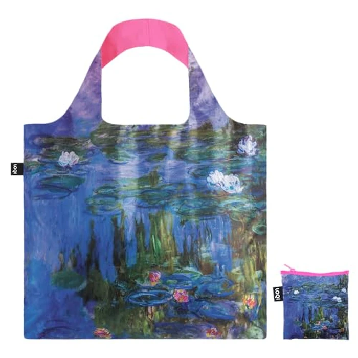 CLAUDE MONET Water Lillies Neon Pink, Lilac, Large by LOQI - Used - Very Good condition