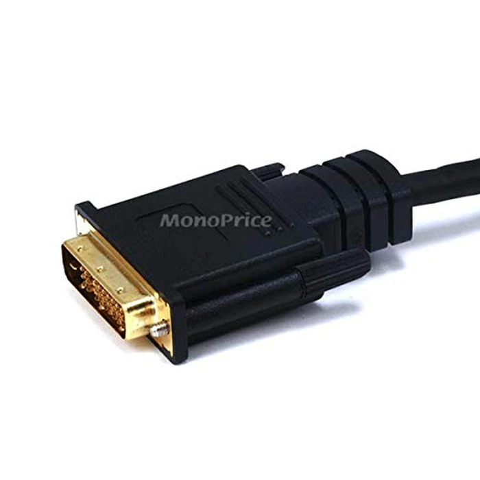 Monoprice HDMI to DVI-D Dual Link M1-D (P&D) Cable - 28AWG, 6 Feetm Black by Monoprice - Image 3