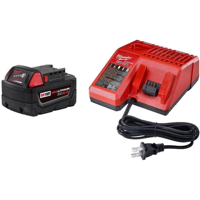 Milwaukee 48-59-1850 M18 REDLITHIUM XC5.0 Starter Kit - Red/Black by Milwaukee - Refurbished - Brand New condition - CA$228.48