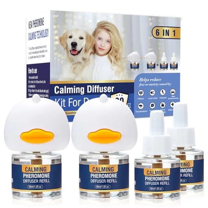 LKBHGF Dog Pheromones Calming Diffuser 6 in 1 120 Day Supply Aggression Fighting Barking Stress by LKBHGF - Used - Like New condition