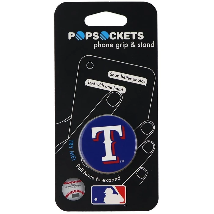 PopSockets Collapsible Grip & Stand for Phones and Tablets - Texas Rangers by PopSockets - Refurbished - Brand New condition