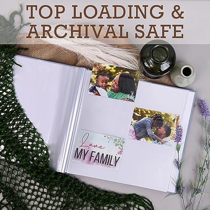 Samsill Scrapbook 6 Pocket Refill Pages 12x12 Inch, 50 Pack, Fits 3 Ring Scrapbook Binders and 12x12 Photo Albums, Holds 12 4x6 Inch Photos, Top-Loading, Heavy-Duty, Super Clear by Samsill - Image 4