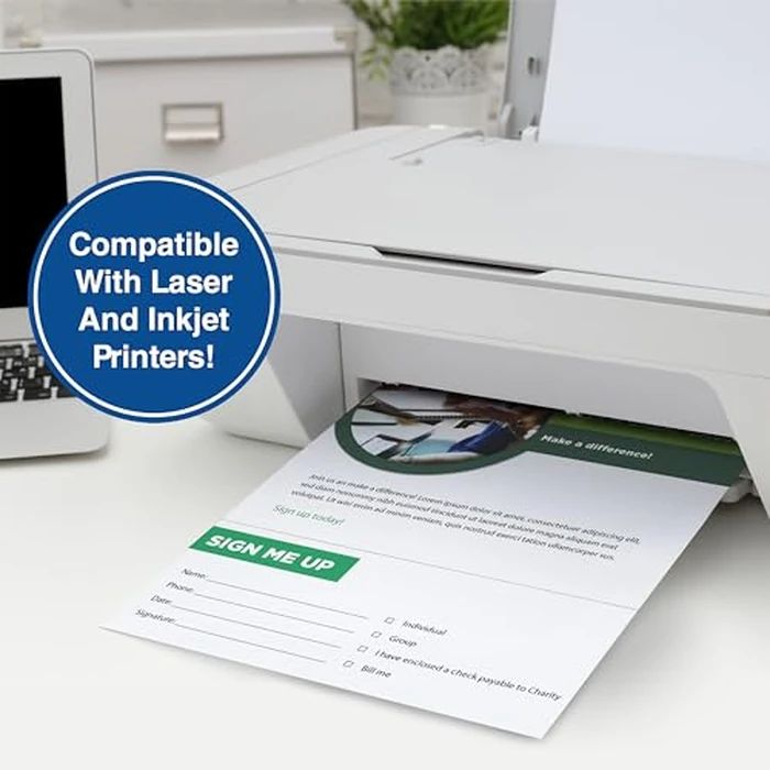 PrintWorks Professional 3 1/2" Horizontal Perforated Paper 8.5” x 11” - Perfect for W-2, 1099, & Statement Use - Made in the USA - 500 Sheets - 24 lb - Printer Compatible - White (04130) by PrintWorks - Image 5