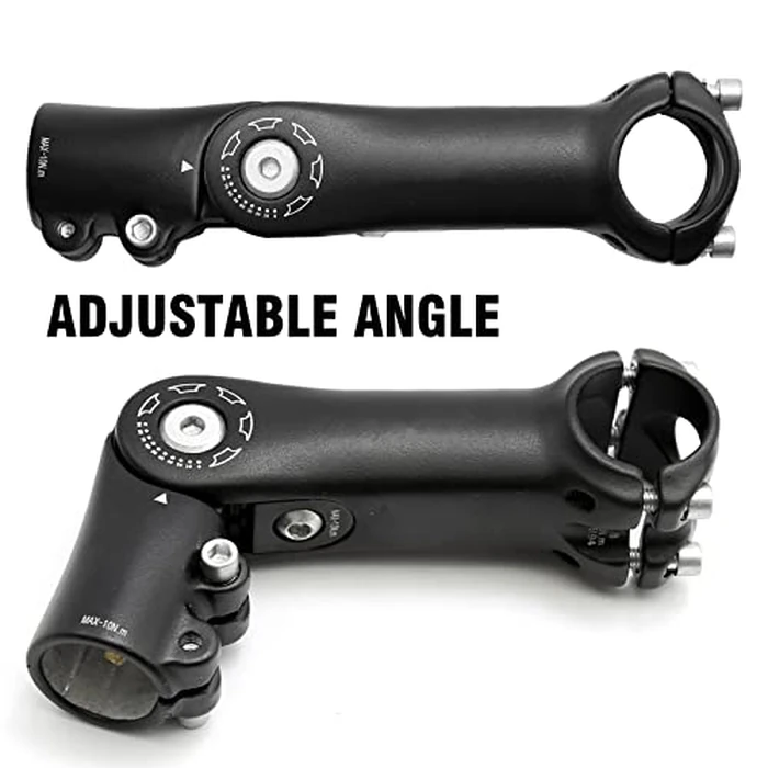 Aynaxcol 28.6mm x 31.8mm Bicycle Riser Extension Adjustable Handlebar Stem 110mm 0-90 Degree Adjustable Bicycle Stems Short Handlebar Stem for E Bike Bicycle (110mm) by Aynaxcol - Image 7