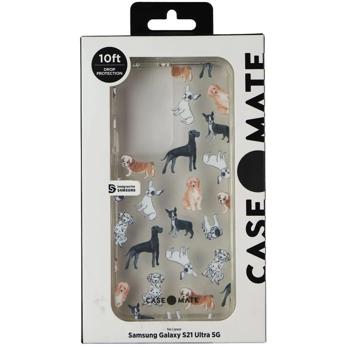 Case-Mate Prints Phone Case for Galaxy S21 Ultra 5G - Pup-arazzi by Case-Mate - Refurbished - Brand New condition