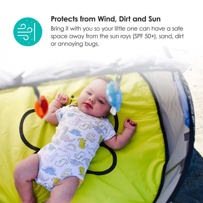 bblüv - Mini Pop Up Baby Sun Shelter and Travel Play Tent with SPF 50 + Mosquito Net, Indoor and Outdoor by bblüv - Image 2