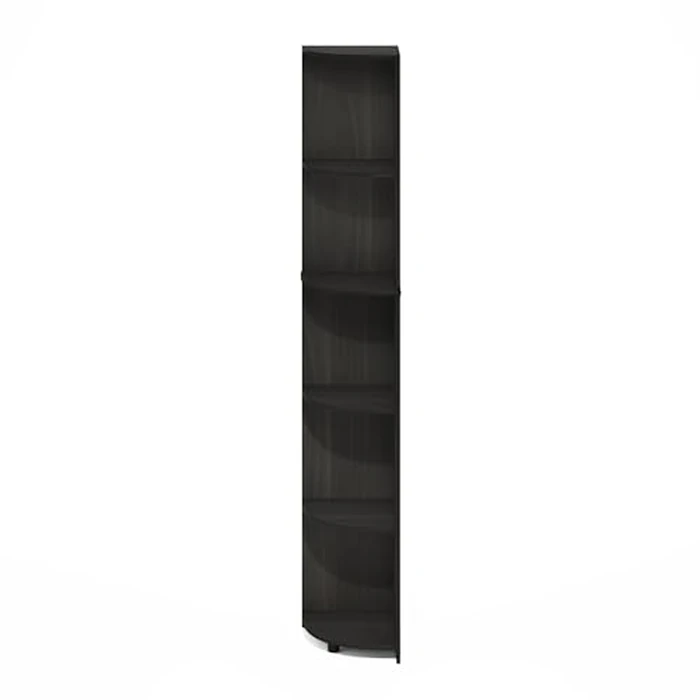 Furinno ECON Corner Shelf, 5-Tier Corner Book Shelf, Storage Shelves, Display Rack, Bookshelf, for Organization and Storage, Living Room, Home Office, Espresso by Furinno - Image 5
