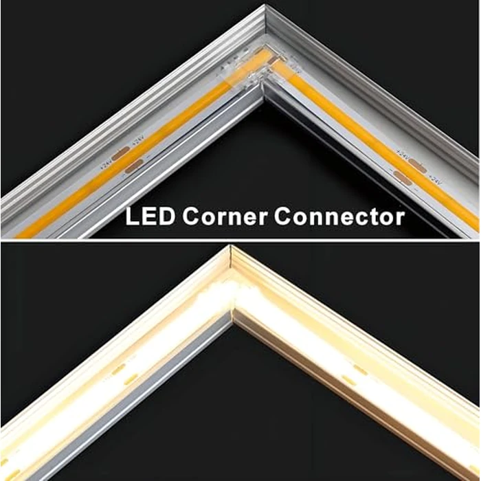 SWOTU 24Pcs 2Pin 10mm Straight & L Shape Led Strip connectors for 10mm Width COB/SMD Single Color Led Strips by SWOTU - Image 6