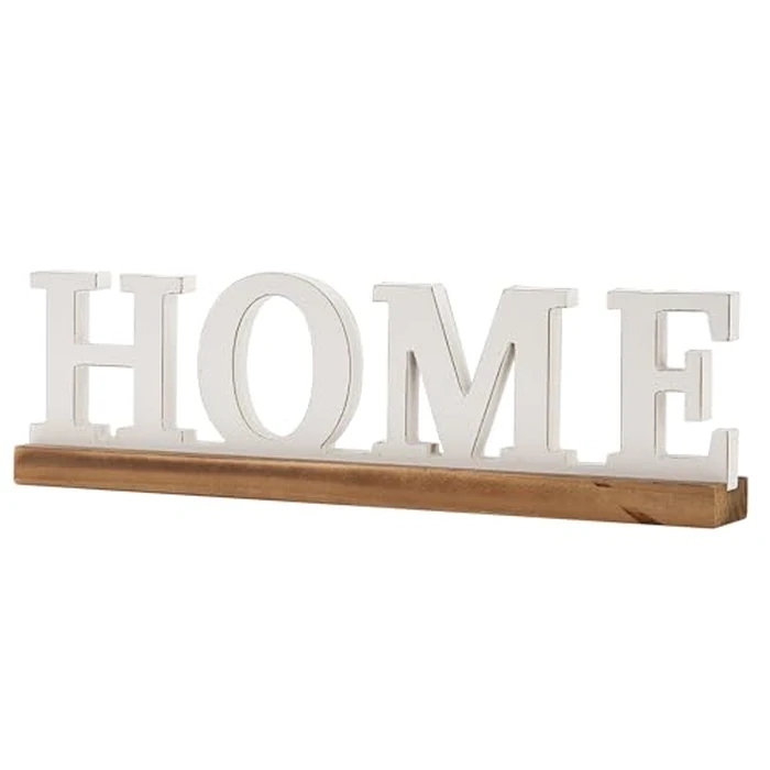 Sintosin Rustic Home Decor Sign 14", Boho Distressed White Wooden Tabletop Farmhouse Decor, Christmas Decorations for Indoor Living Room Shelf Bedroom Entryway Party by Sintosin - Image 7