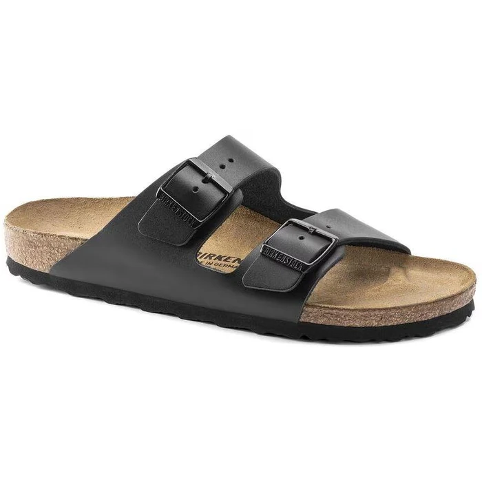 Birkenstock Arizona Natural Leather Regular Fit Unisex Sandals - 4 - Black by Birkenstock - Refurbished - Excellent condition - US$88.18