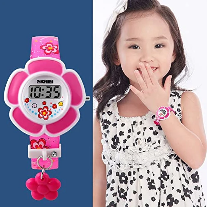 SNE Kids Watch Girl Flower Shape Watch Novelty Cartoon Digital Watch 1144 by SNE - Image 2