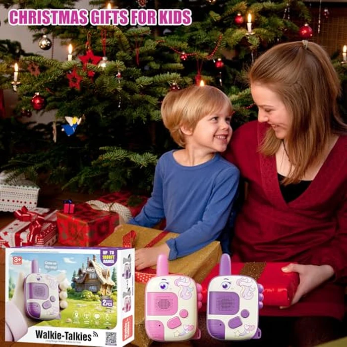 Walkie Talkies Toys for Girls:Unicorn Toys 2 Pack Birthday Gifts for 3 4 5-7 8 Year Old Girls Toy for 4 5 6 7 8-10 Year Old Camping Outdoor Games,Christmas Stocking Stuffers for Girls Kids by JKGIFTS - Image 5
