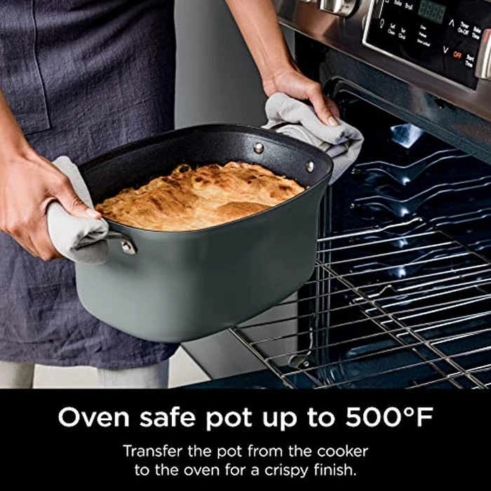 Ninja MC1001C Foodi PossibleCooker PRO 8.5 Quart Multi-Cooker, with 8-in-1 Slow Cooker,Dutch Oven,Steamer &More,Glass Lid & Integrated Spoon,Nonstick,Oven Safe Pot to 500 degreesF,Sea Salt Gray,Sea Salt Grey by Ninja - Image 5