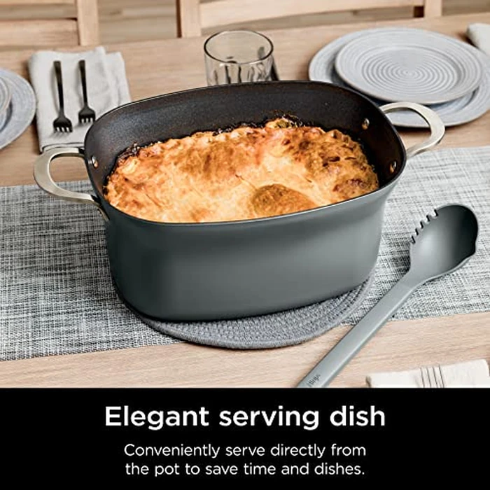 Ninja MC1001C Foodi PossibleCooker PRO 8.5 Quart Multi-Cooker, with 8-in-1 Slow Cooker,Dutch Oven,Steamer &More,Glass Lid & Integrated Spoon,Nonstick,Oven Safe Pot to 500 degreesF,Sea Salt Gray,Sea Salt Grey by Ninja - Image 6