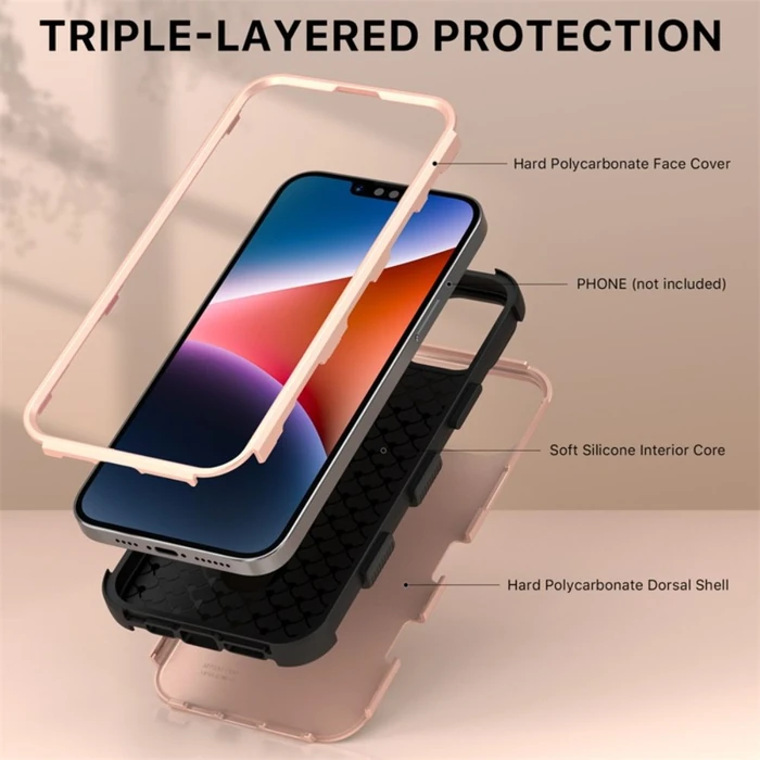 MyBat Pro Tuff Series Phone Case for iPhone 14 - Rose Gold/Black - Brand New by MyBat Pro - Image 4