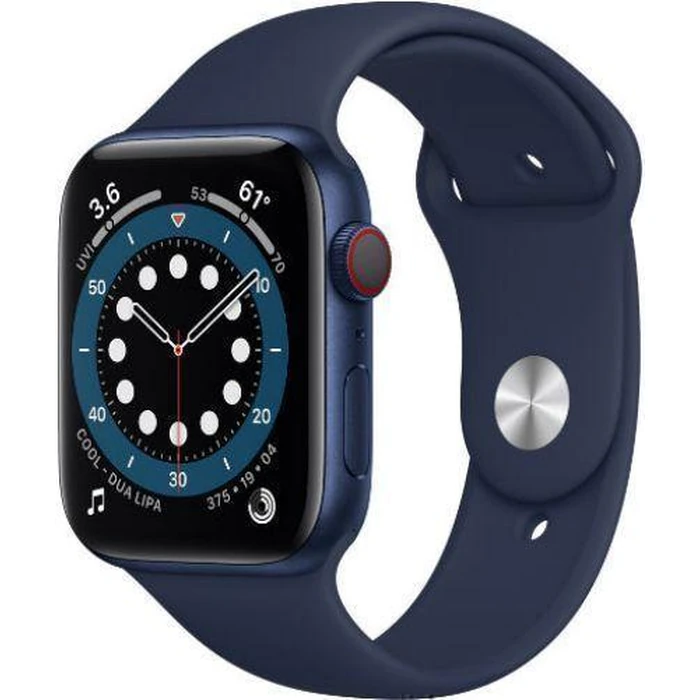 Apple Watch Series 6 (Cellular + GPS) - 32GB - 40mm - Blue Aluminum Case with Deep Navy Rubber Sport Band by Apple - Image 2